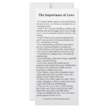 Importance of Love Prayer Card Rack Card Template