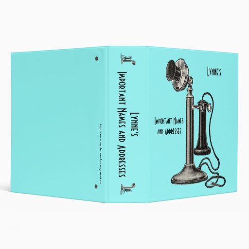 Important Names and Address book 3 Ring Binder Zazzle