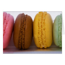 Imported gourmet French macarons (macaroons) Greeting Card