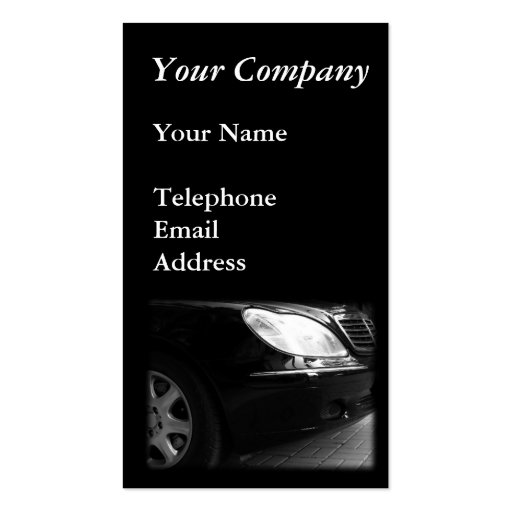 Imported Luxury Cars for Sale Business Card Templates (front side)