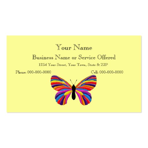 Impossible Butterfly Business Card Templates