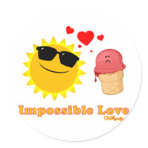 Impossible Love Round Stickers