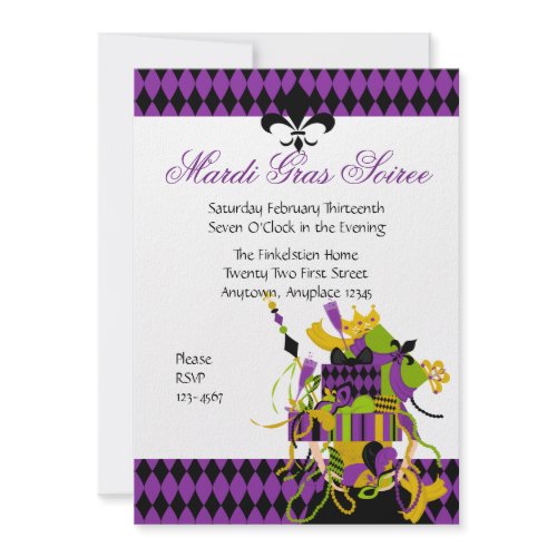 Impossible Mardi Gras Stack invitation