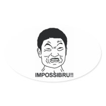 Impossibru Oval Sticker