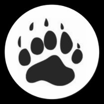 Impresión de la pata de oso calcomanías