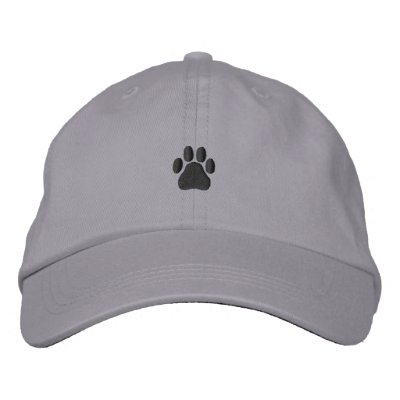 Impresión de la pata gorra bordada Impresión de la pata gorra bordada