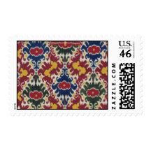 Impresión del modelo de Ikat del vintage Sellos