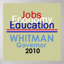 Impresión del POSTER del gobernador de WHITMAN