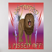 Impresión enmarcada león Untamed Posters