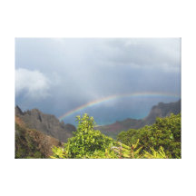 Impresión estirada arco iris de la lona de Kalalau Impresion En Lona