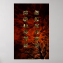 Impresión maya y canción del arte de Yucatecan Posters