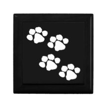 Impresiones animales de la pata cajas de recuerdo