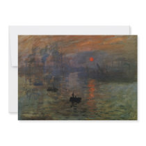 Impression, Sunrise by Claude Monet Personalized Invitation