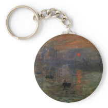 Impression, Sunrise by Claude Monet Keychains