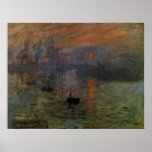 Impression, Sunrise by Monet Vintage Impressionism Poster