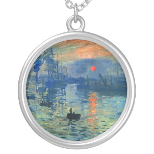 Impression Sunrise, Soleil Levant, Claude Monet Custom Jewelry