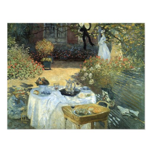 Impressionism Art Bridal Shower Afteroon Tea Party Personalized Invitations