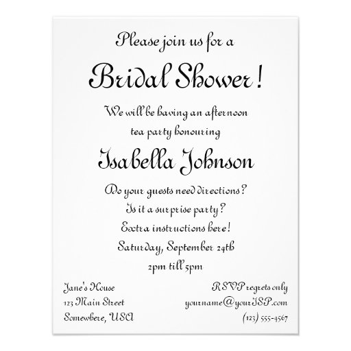 Impressionism Art Bridal Shower Afteroon Tea Party Personalized Invitations