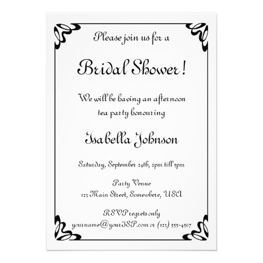 Impressionism Art Bridal Shower Afteroon Tea Party Personalized Invitation