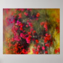 Impressionism Red Bougainvillea Poster posters