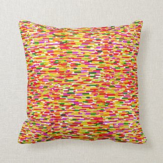 Impressionism style colorful abstract pattern pillow