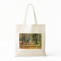 Impressionist art by Ury couple walking in woods Canvas Bags