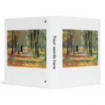 Impressionist art by Ury couple walking in woods binders