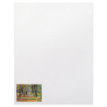 Impressionist art by Ury couple walking in woods Letterhead Template