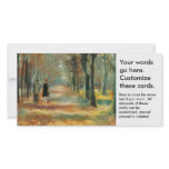 Impressionist art by Ury couple walking in woods Photo Greeting Card