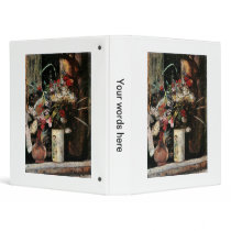 Impressionist art foral bouquet blooms by Ury 3 Ring Binders