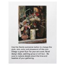 Impressionist art foral bouquet blooms by Ury Flyer Design