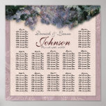 Impressionist Lilac Reception Table Seating Chart Poster