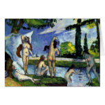 Impressionist painting bathers river Cezanne art cards