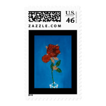 Impressionist Rose  Postage Stamp