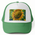 Impressionist Sunflower Face hats by Artist_Lenora Impressionist Sunflower Face hats
