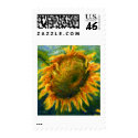 Impressionist Sunflower Face postage