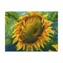 Impressionist Sunflower Face postcards by Artist_Lenora Impressionist Sunflower Face postcards
