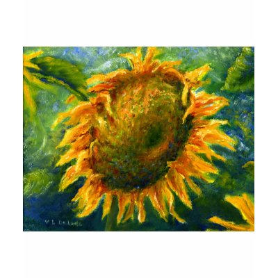 Impressionist Sunflower Face T Shirt by Artist_Lenora
