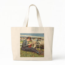 Impressionist Woman Knitting Tote Bag