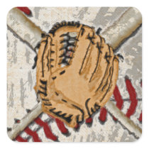 Impressionistic Baseball Design Stickers