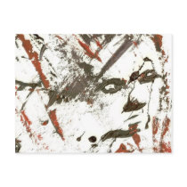 Impressionistic face postcard