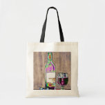 Impressionistic Wine and Grapes Art Canvas Bag