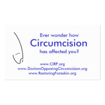 Improved Circumcision info card business cards