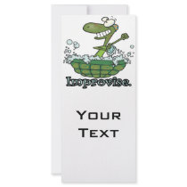 improvise turtle shell tubby tub cartoon customized rack card