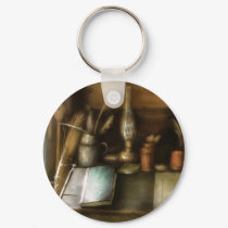 In a carpenter's workshop keychains