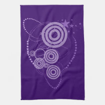 In a Spin Purple Stars & Circles Kitchen Tea Towel kitchen towels