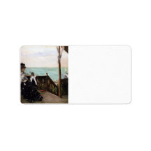 In a villa on the beach by Berthe Morisot Personalized Address Label