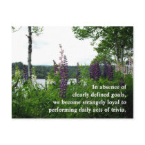 In absence of clearly defined goals,w... post card