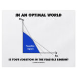In An Optimal World Is Your Solution Feasible? Custom Flyer