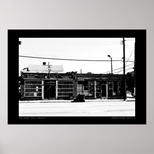In and Out Mart Urban Street Scene print